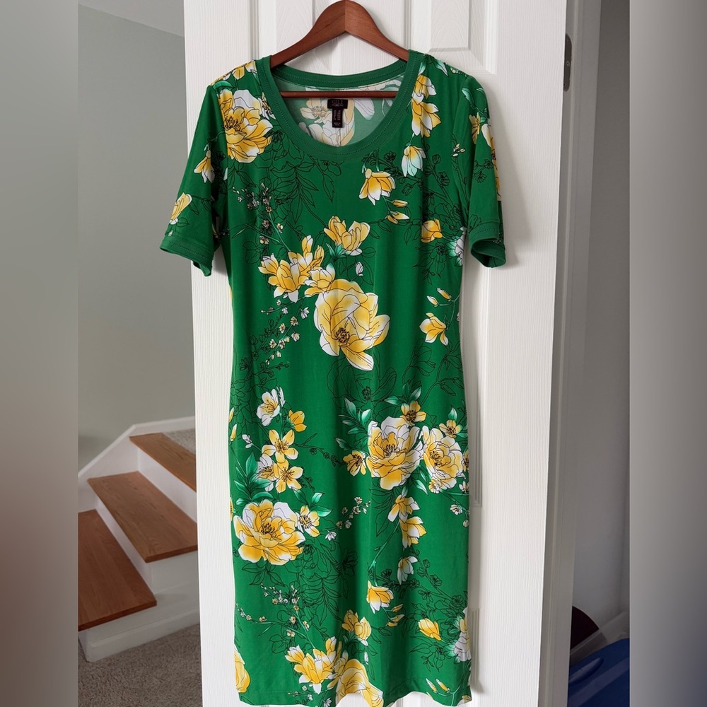 Floral Green Dress